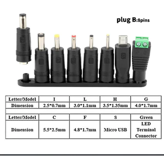 แหล่งจ่ายไฟแบบปรับได้ 12V ~ 24V 5A 96W Universal 100V-240V AC/DC Power Adapter Converter 12V 15V 18V 19V 20V 24V แหล่งจ่ายไฟ 8 DC เคล็ดลับและขั้ว Converter สําหรับ LED Strip Light