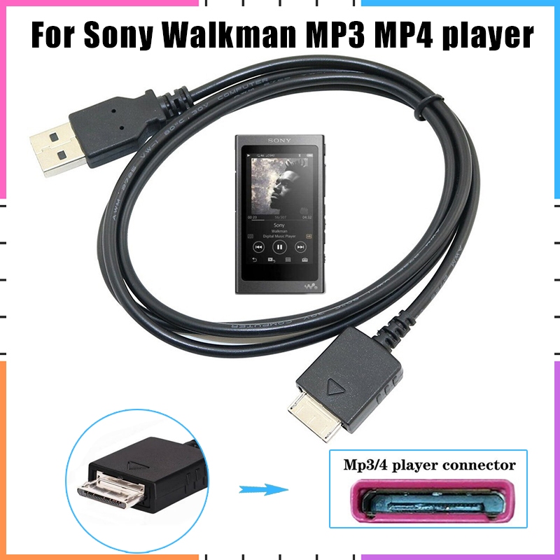 สต๊อกพร้อมสายเคเบิลข้อมูล USB สายชาร์จข้อมูลสําหรับ SONY Walkman MP3 MP4 NWZ-E435F NWZ-E436F NWZ-E438F NWZ-E443FNWZ-E444 NWZ-E445