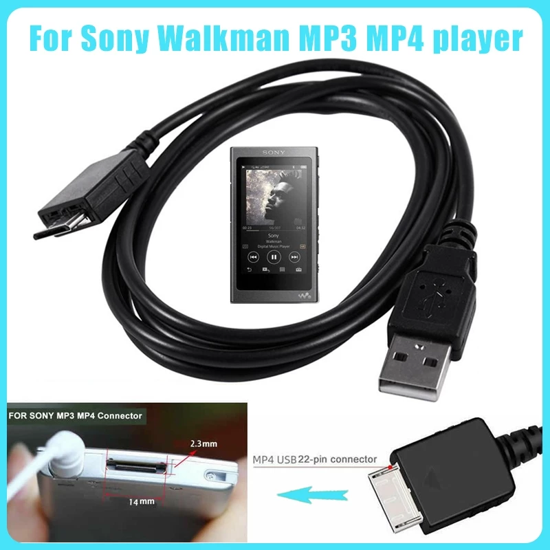 Fast DeliveryUSB ข้อมูล Sync สายชาร์จสําหรับ Sony Walkman MP3 MP4 Player สําหรับ NW-A55 A56 A57 NW-A35 A45 NW-ZX300 ZX300A Series