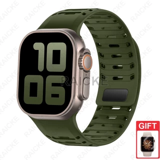 สายรัดข้อมือซิลิโคนสำหรับ iWatch Series 11/10/9/8/7/6/5/4/3 / SE Ultra 2 49mm 46mm 44mm 45mm 42mm