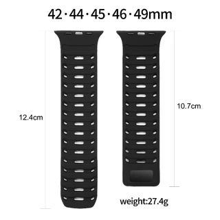 สายรัดข้อมือซิลิโคนสำหรับ iWatch Series 11/10/9/8/7/6/5/4/3 / SE Ultra 2 49mm 46mm 44mm 45mm 42mm