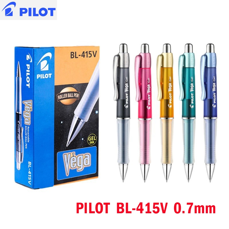 1 ชิ้น Japan PILOT BL-415V กด Neutral ปากกา 0.7 มม.ขนาดใหญ่ความจุปากกาลายเซ็นสีดํา