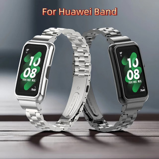 สําหรับ Huawei Band 11/10/9/8/7/6 สาย Honor Band 6/7 สายโลหะสแตนเลสสร้อยข้อมือเปลี่ยนสายรัดข้อมือ