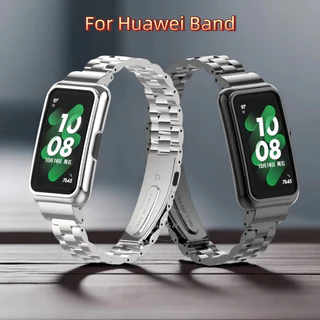 สําหรับ Huawei Band 11/10/9/8/7/6 สาย Honor Band 6/7 สายโลหะสแตนเลสสร้อยข้อมือเปลี่ยนสายรัดข้อมือ