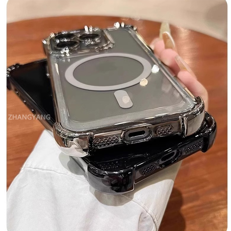 เคสสําหรับRealme c33 ซิลิโคนความละเอียดสูงโปร่งใสเคสโทรศัพท์ดูดซับแรงกระแทกความงามการออกแบบแหวนแม่เหล็กและเคสนิ่มTPU - รูปที่ 5