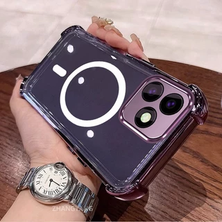 เคสสําหรับ infinix hot 30 hot 30i hot 30 Play ซิลิโคนความละเอียดสูงโปร่งใสเคสโทรศัพท์ดูดซับแรงกระแทกความงามการออกแบบแหวนแม่เหล็กและเคสนิ่ม TPU