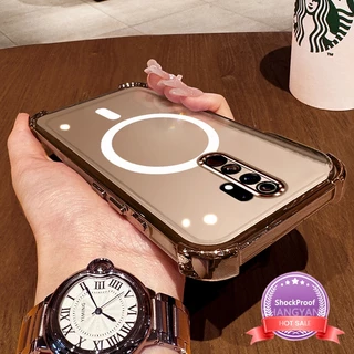 เคสสําหรับ OPPO A5 2020 A9 2020 ซิลิโคนความละเอียดสูงโปร่งใสกันกระแทกเคสโทรศัพท์ความงามการออกแบบแหวนแม่เหล็กและเคสนิ่ม TPU