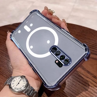 เคสสําหรับ OPPO A5 2020 A9 2020 ซิลิโคนความละเอียดสูงโปร่งใสกันกระแทกเคสโทรศัพท์ความงามการออกแบบแหวนแม่เหล็กและเคสนิ่ม TPU