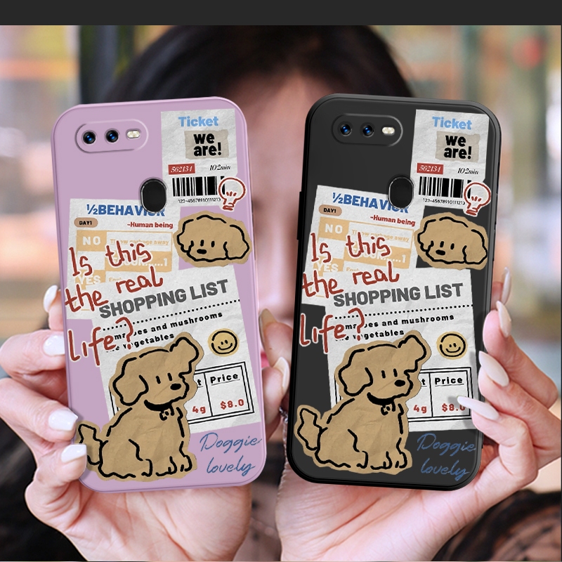 เคสสําหรับOPPO A7 2018 A5S AX5S AX7 A7N A12 A12S A11K REALME C30 A57 2022 C30S A77 4Gน่ารักDOG serie