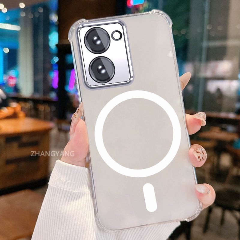 เคสสําหรับRealme c33 ซิลิโคนความละเอียดสูงโปร่งใสเคสโทรศัพท์ดูดซับแรงกระแทกความงามการออกแบบแหวนแม่เหล็กและเคสนิ่มTPU - รูปที่ 7