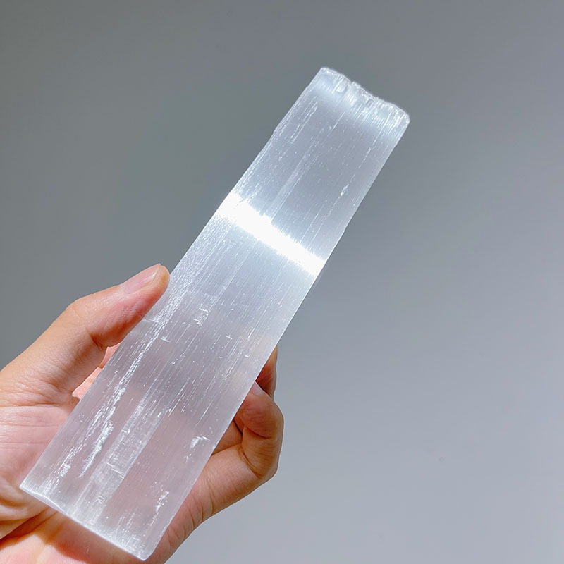 คริสตัลเซเลไนต์หนายาว 20 ซม. สําหรับคริสตัลทําความสะอาดการทําสมาธิโยคะรักษาตกแต่ง - รูปที่ 3