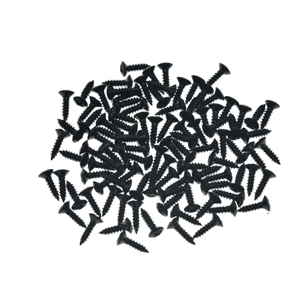KAISH 100x สแตนเลสสตีลกีตาร์ Bass Pickguard สกรู Tremolo Backplate สกรูยึด Phillips Head สําหรับ ST/TL/นําเข้ากีตาร์นิกเกิล/สีดํา ราคา ถูกที่สุด ดีลบีเคเค แกลเลอรีภาพที่ 2