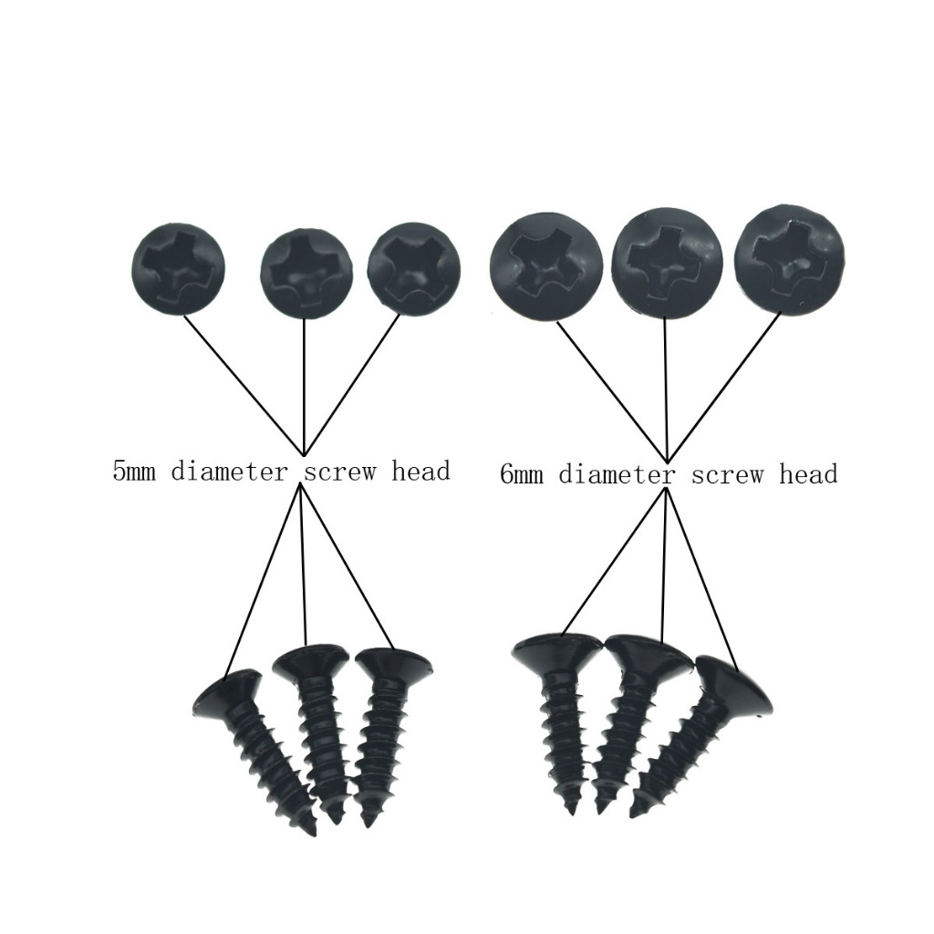 KAISH 100x สแตนเลสสตีลกีตาร์ Bass Pickguard สกรู Tremolo Backplate สกรูยึด Phillips Head สําหรับ ST/TL/นําเข้ากีตาร์นิกเกิล/สีดํา ราคา ถูกที่สุด ดีลบีเคเค แกลเลอรีภาพที่ 4