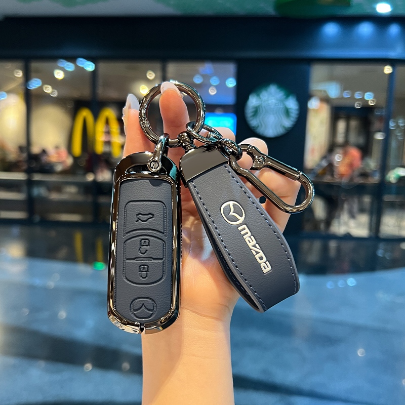 [พร้อมสต็อก] หนังโลหะผสมกุญแจรถสําหรับ Mazda 2 3 6 Atenza Axela Demio CX-5 CX5 CX-3 CX7 CX-9 CX30 รถอุปกรณ์เสริมคุณภาพสูงป้องกัน