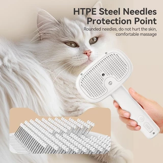 ROJECO สัตว์เลี้ยงสเปรย์หวีผม Professional ไฟฟ้าผม Straightener แปรงหวีสําหรับแมวสัตว์เลี้ยงนวดหวีแปรงไอน้ํา