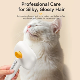 ROJECO สัตว์เลี้ยงสเปรย์หวีผม Professional ไฟฟ้าผม Straightener แปรงหวีสําหรับแมวสัตว์เลี้ยงนวดหวีแปรงไอน้ํา