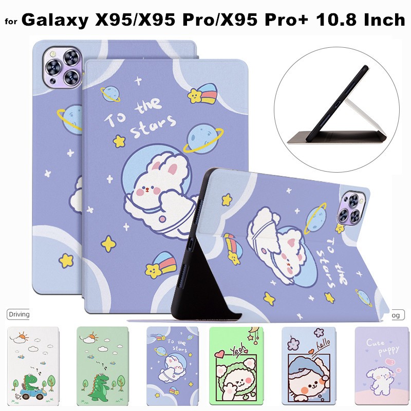 for Galaxy X95 / X95 Pro / X95 Pro+ 10.8 Inch Tablet Case Cartootn PU Leather Cover with Flip Stand 