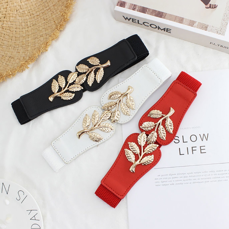 【SSEN】แฟชั ่ นผู ้ หญิง Retro Elastic Stretchy Dress N เข ็ มขัดเอวชุดอุปกรณ ์ เสริม