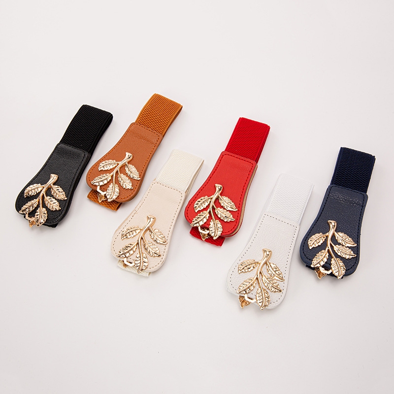 【SSEN】แฟชั ่ นผู ้ หญิง Retro Elastic Stretchy Dress N เข ็ มขัดเอวชุดอุปกรณ ์ เสริม