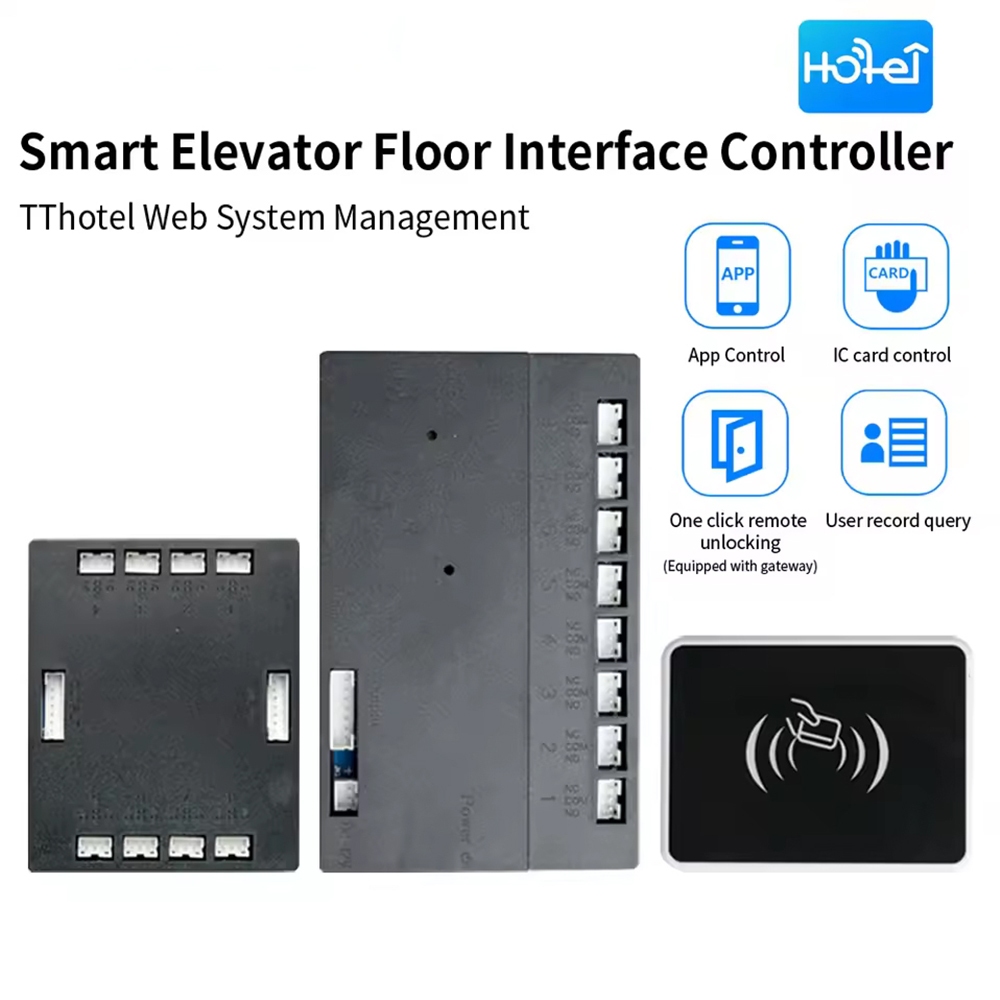 TThotel App 8 ถึง 64 ชั้น Rfid M1 การ์ดลิฟต์ ระบบควบคุมความสําคัญของลิฟต์ การควบคุมการเข้าถึง ลิฟต์ 