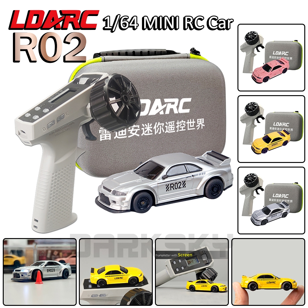 LDARC R02 1/64 MINI RC จําลองไฟฟ้ารีโมทคอนโทรลรุ่นรถโต๊ะ On-Road รถ RTR 2.4GHz ผู้ใหญ่ของเล่นเด็ก