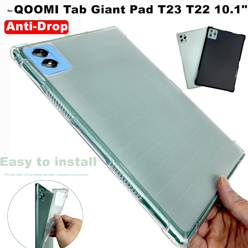 for QOOMI Tab Giant Pad T23 T22 10.1 Inch Android Tablet ShockProof Case Anti-Drop Clear TPU Silicon