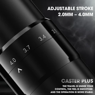 Caster PLUS ไร้สายสักปากกาเครื่องและเครื่องสักปากกาแบบพกพาพลังงานแพ็ค,ปรับจังหวะ,1500มิลลิแอมป์ชั่วโมงไร้สายแบตเตอรี่จอแสดงผล นํา สําหรับตลับหมึกเข็มสัก