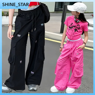【จัดส่งจากประเทศไทย 】กางเกงคาร์โก้เด็กผู้หญิง กางเกงสแล็ค แฟ…
