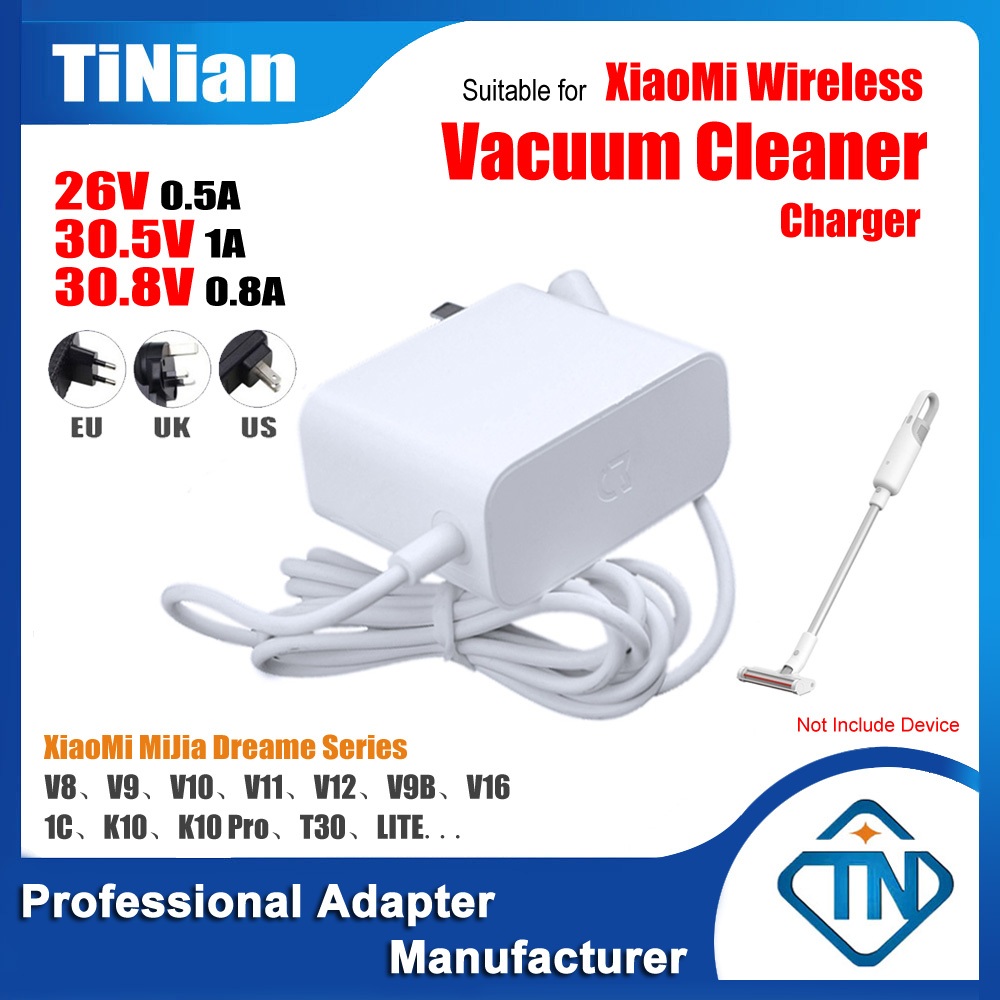 26V 0.5A 30.8V 800mA 30.5V 1A AC/DC Adapter Charger สําหรับ Xiaomi 1C Dreame V8 V9 V10 V11 V12 V9B V