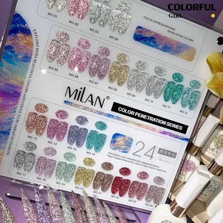 MILAN สีเจลแฟลช 24สี แถมชาร์ท ยาทาเล็บเจล ชุด 20สี + ฟรีชาร์ทสี