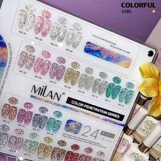 MILAN สีเจลแฟลช 24สี แถมชาร์ท ยาทาเล็บเจล ชุด 20สี + ฟรีชาร์ทสี