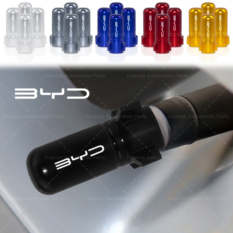 4pcs รถ Tyre ยางล้อ Stem ฝาครอบรถ Air วาล์วฝุ่นสําหรับ BYD Atto 3 หยวน Plus F3 E6 F0 G3 I3 Ea1 เพลง 