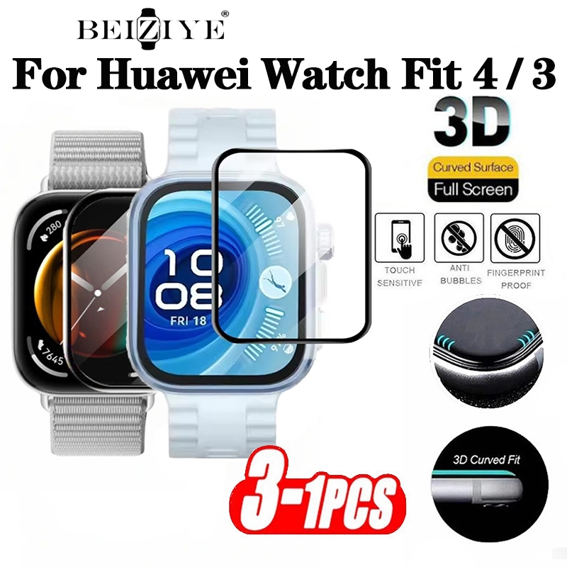 1-3pcs สําหรับ For Huawei Watch Fit 4/Fit 4 Pro หน้าจอโค้ง Protector Anti-scratch ป้องกันฟิล์มไม่แก้วสําหรับ For Huawei Watch Fit 3 Smartwatch อุปกรณ์เสริม