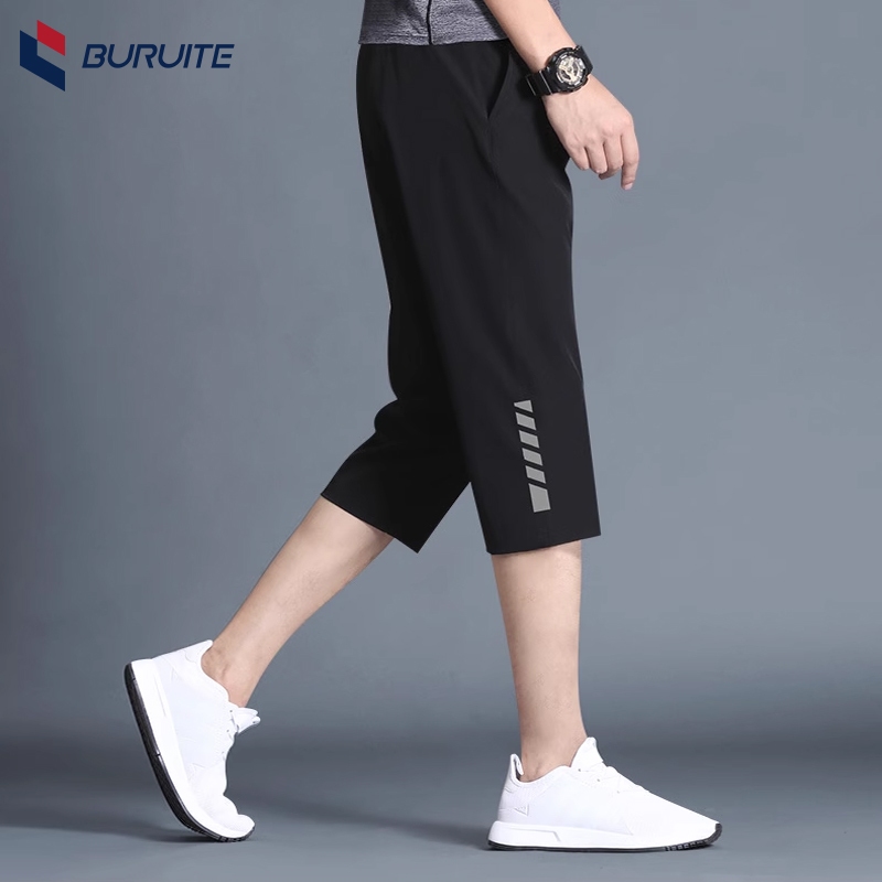 กางเกงกีฬาขายาว 7 นิ้ว เนื้อผ้าน้ำหนักเบา แห้งเร็ว ระบายอากาศดี ใส่สบาย ไซส์หลวม