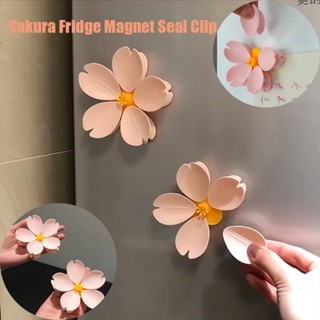 3D Sakura Cherry Blossom ดอกไม้แม่เหล็กตู้เย็นซีลคลิปแม่เหล็…