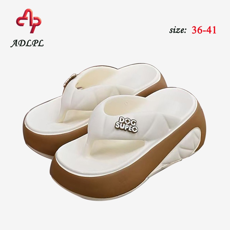 ✨ช่วย✨รองเท้าแตะ ชนิดนุ่มพิเศษ วัสดุยางนิ่มน้ำหนักเบา กันน้ำ ใช้วัสดุEVAพื้นนุ่มน้ำหนักเบา รองเท้าแตะแบบหูหนีบ ส้นหนา2นิ้ว#2321