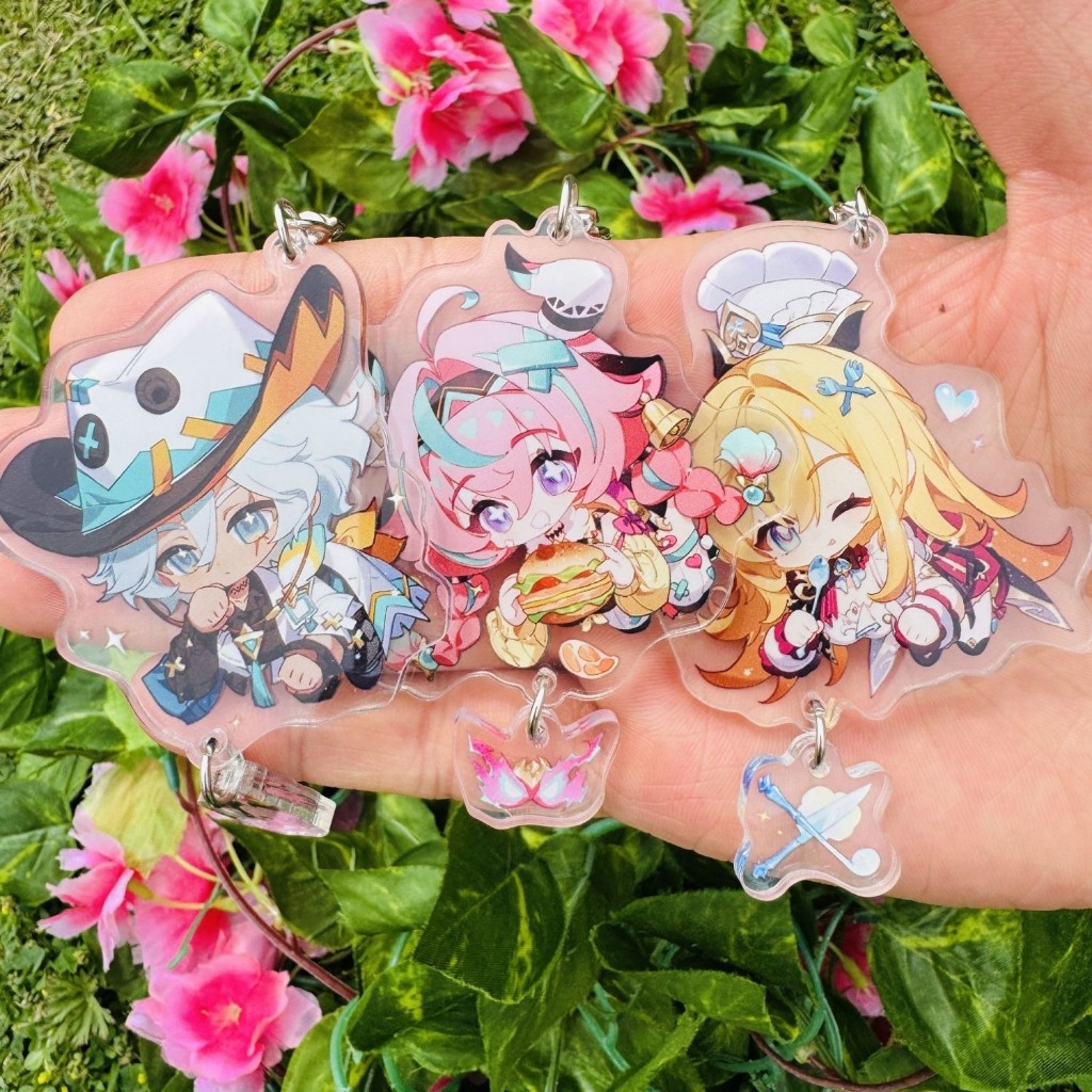 Genshin Impact Escoffier Ifa Varesa เกมจี้อะคริลิคพวงกุญแจคอลเลกชันชุดของขวัญคอสเพลย์