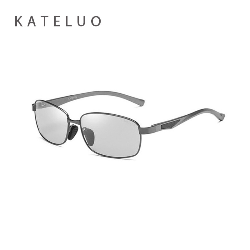 Kateluo نظارة شمسية ألمنيوم مستقطبة UV400 — ريترو — صورة 2