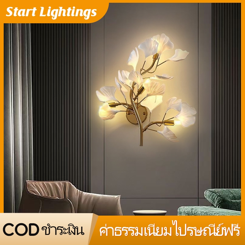 ห้องนอนหรูหรา LED Bedlight บันไดโคมไฟติดผนังห้องนั่งเล่นโซฟาพื้นหลังสร้างสรรค์ตกแต่ง