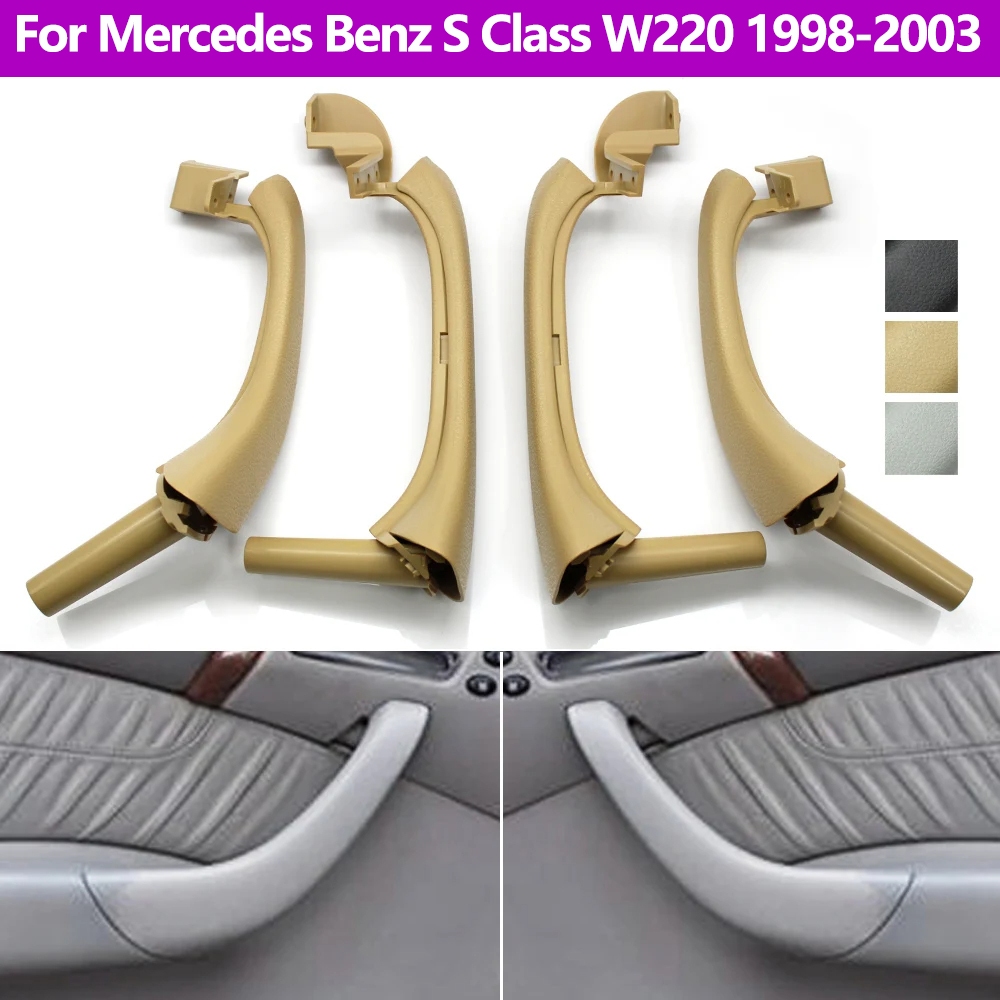 สําหรับ Mercedes Benz S Class W220 1998-2003 รถด้านหน้าด้านหลังซ้ายขวาประตูภายในคว้าดึงฝาครอบ Trim เปลี่ยน