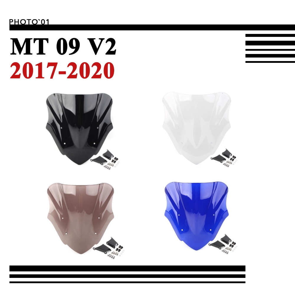 Psler ชิวหน้า บังลม กระจกหน้ารถ กระจกกันลม สําหรับ YAMAHA MT09 MT 09 2017 2018 2019 2020