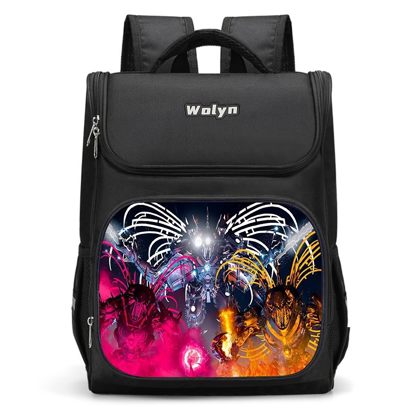 ไมน์คราฟต์ กระเป๋าเป้สะพายหลัง กระเป๋านักเรียน ความจุสูง สําหรับเด็ก skibidi toilet backpack