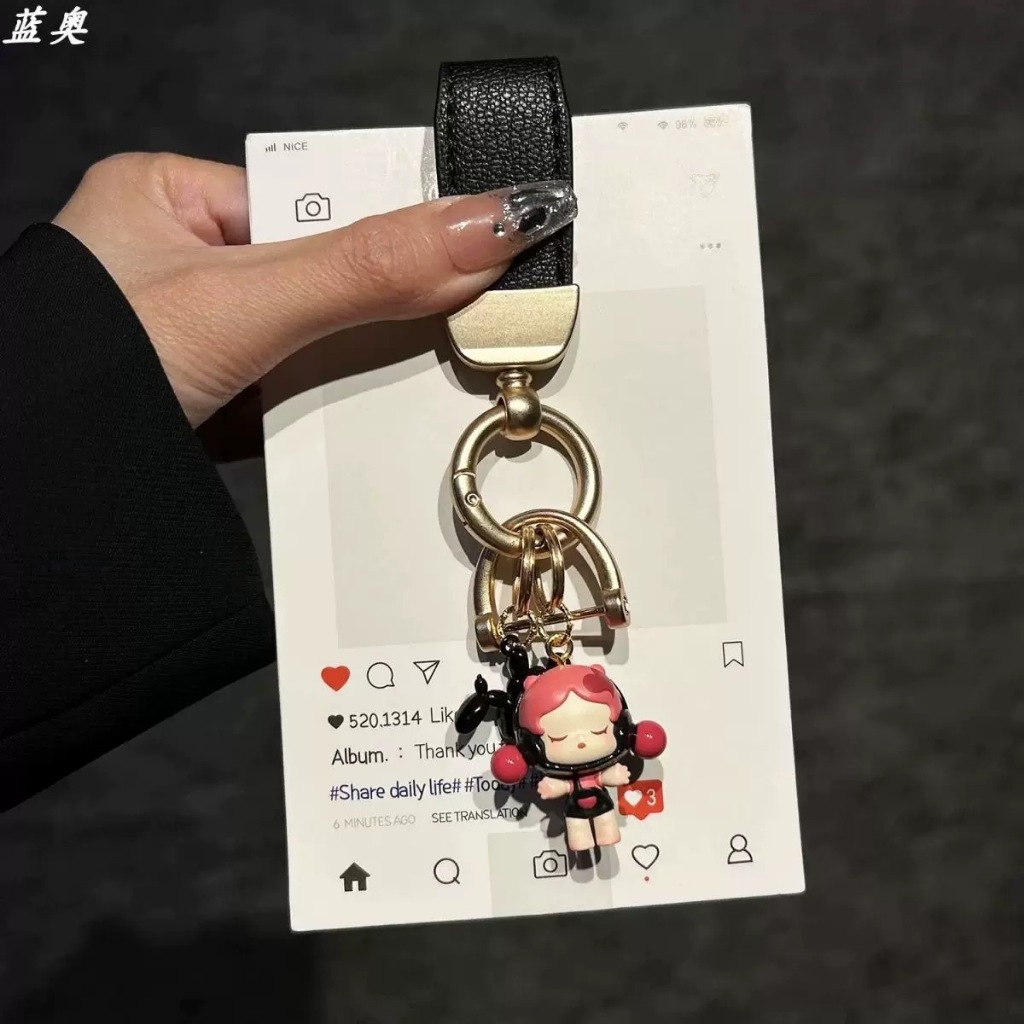 Popbean ของแท้ Popbean SP molly พวงกุญแจรถ DIY จี้ของขวัญวันเกิดแฟน
