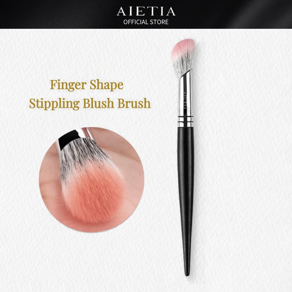 AIETIA Slop Blush Brush Wool Blusher Brush Natural-look Halo Effect Easy Makeup Beaty Tools สําหรับผู้เริ่มต้น