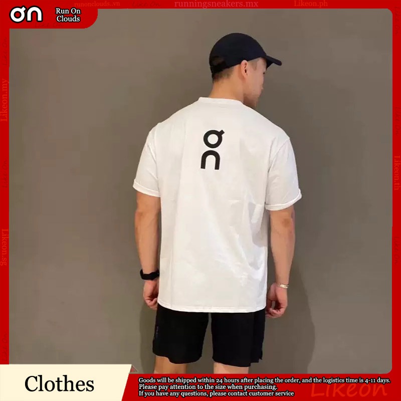 On Club-t เสื้อยืดกีฬาระบายอากาศและทันสมัยในฤดูร้อนพร้อมแขนสั้นแห้งเร็ว