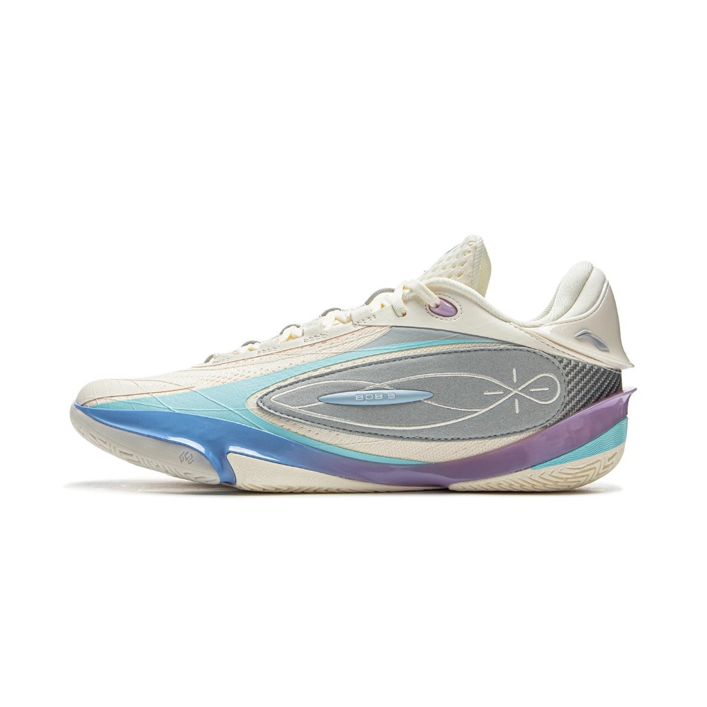 Li Ning Wade 808 5 ULTRA Cotton Candy ผู้ชายน้ําหนักเบา High Rebound บาสเกตบอล Professional Match รอ
