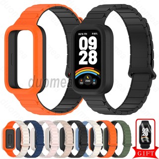 สายรัดซิลิโคนสร้อยข้อมือสีคู่สายรัดข้อมืออุปกรณ์เสริมสําหรับ Xiaomi Smart Band 9 Active / Redmi Smart Band 3