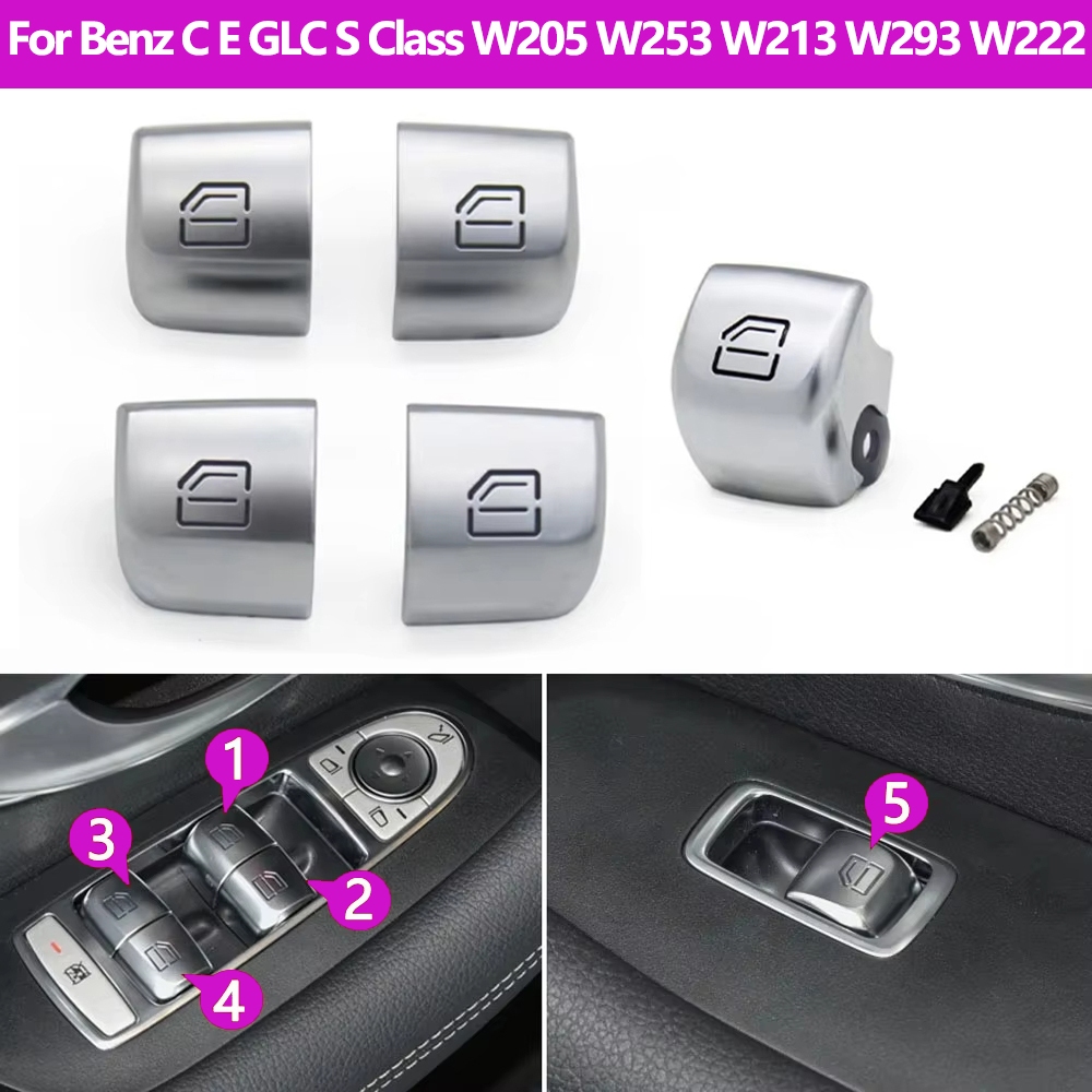 สําหรับ Mercedes Benz CE GLC S Class W205 W253 W213 W293 W222 ภายในรถ Window Regulator สวิทช์ปุ่มฝาครอบเปลี่ยน