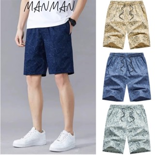 M＆M กางเกงชายหาดผู้ชาย กางเกงห้าส่วน แบบหลวมลำลอง เย็น แบบบา…