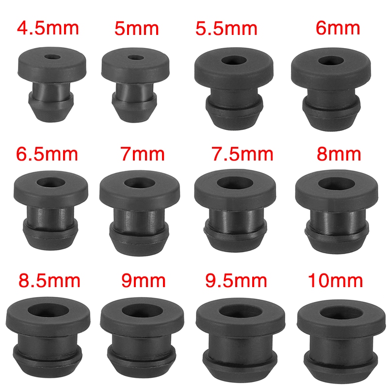 4.5 มม.5 มม.6 มม.เจาะรู 7 มม.8 มม.9 มม.10 มม. ID ยาง Grommets หมวกด้านบน Grommet สําหรับสายไฟแหวนปะเก็นยานยนต์ Firewall สายปลั๊กลวดป้องกัน